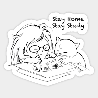 Stay home being a cat Sticker